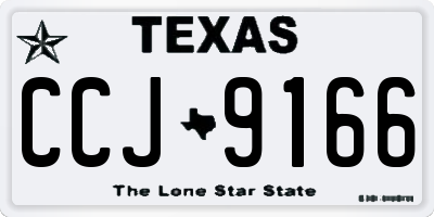 TX license plate CCJ9166