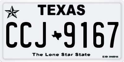 TX license plate CCJ9167
