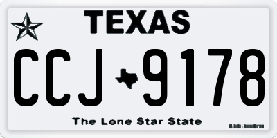 TX license plate CCJ9178
