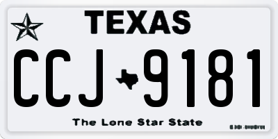 TX license plate CCJ9181