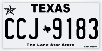 TX license plate CCJ9183