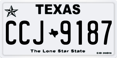 TX license plate CCJ9187
