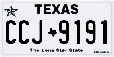 TX license plate CCJ9191