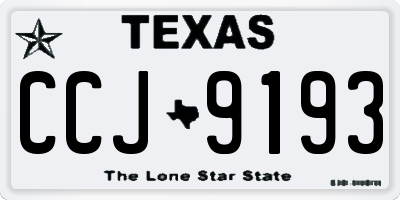 TX license plate CCJ9193