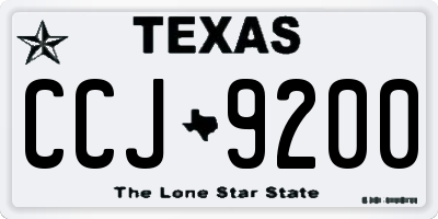 TX license plate CCJ9200