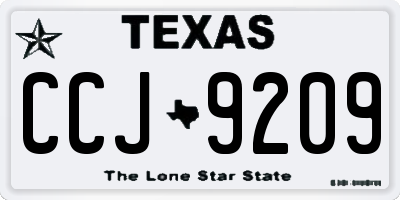 TX license plate CCJ9209