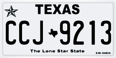 TX license plate CCJ9213