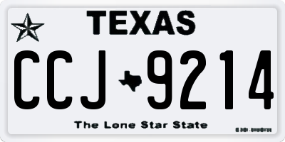TX license plate CCJ9214
