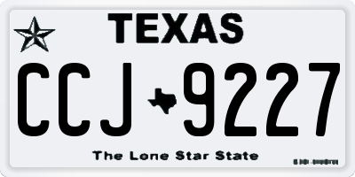 TX license plate CCJ9227