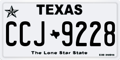 TX license plate CCJ9228