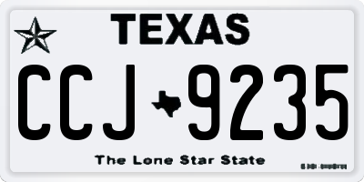 TX license plate CCJ9235