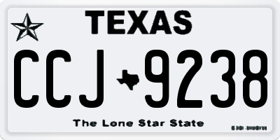 TX license plate CCJ9238