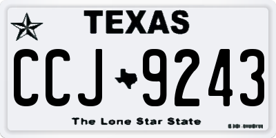 TX license plate CCJ9243