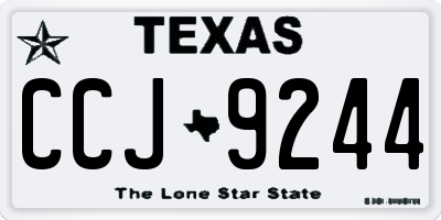 TX license plate CCJ9244