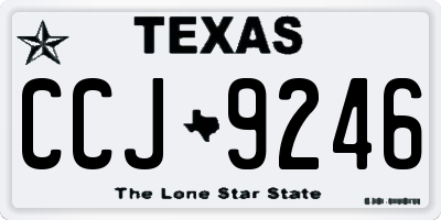 TX license plate CCJ9246