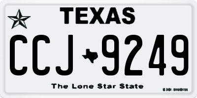 TX license plate CCJ9249