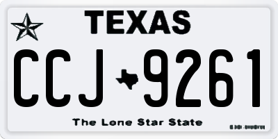 TX license plate CCJ9261