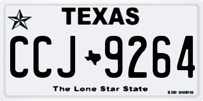 TX license plate CCJ9264