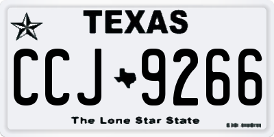 TX license plate CCJ9266