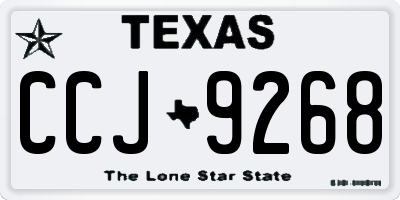 TX license plate CCJ9268