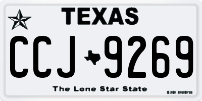 TX license plate CCJ9269