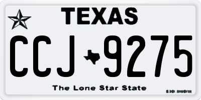 TX license plate CCJ9275