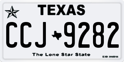 TX license plate CCJ9282