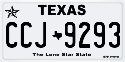 TX license plate CCJ9293