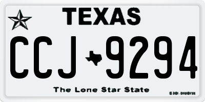 TX license plate CCJ9294