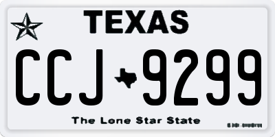 TX license plate CCJ9299