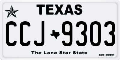 TX license plate CCJ9303