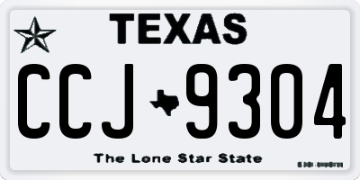 TX license plate CCJ9304