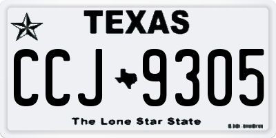 TX license plate CCJ9305