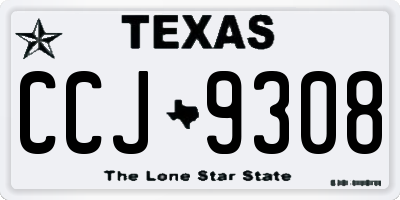 TX license plate CCJ9308