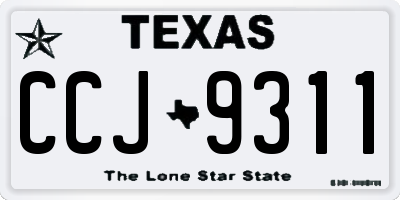 TX license plate CCJ9311