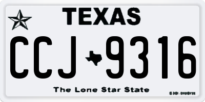TX license plate CCJ9316