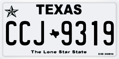 TX license plate CCJ9319
