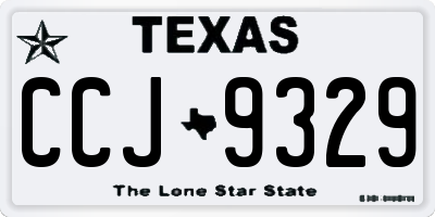 TX license plate CCJ9329