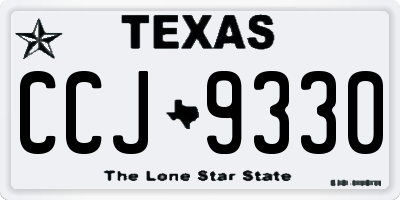 TX license plate CCJ9330