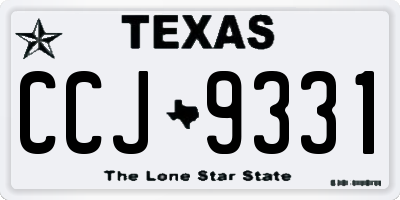 TX license plate CCJ9331