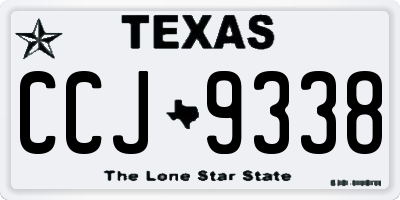 TX license plate CCJ9338