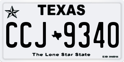 TX license plate CCJ9340