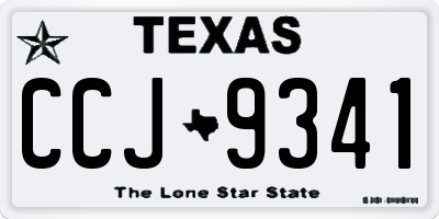 TX license plate CCJ9341