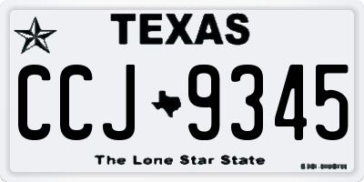 TX license plate CCJ9345