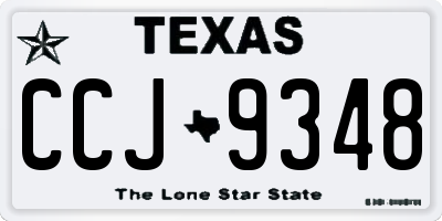 TX license plate CCJ9348