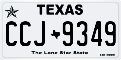 TX license plate CCJ9349