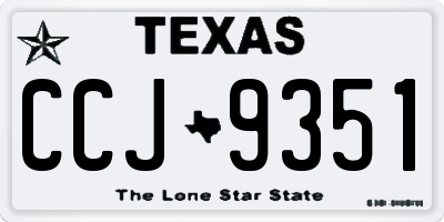 TX license plate CCJ9351