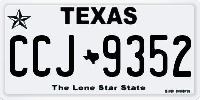 TX license plate CCJ9352