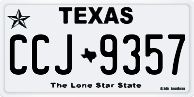 TX license plate CCJ9357