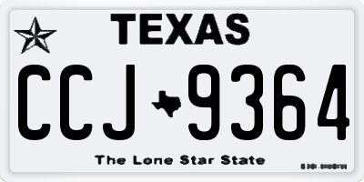 TX license plate CCJ9364